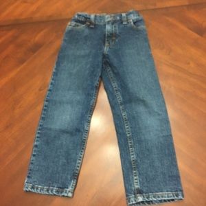 Wrangler regular fit dark wash denim jeans size 5